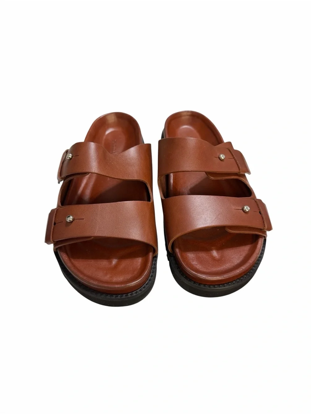 Jenni Kayne Hutton Slide Sandals in Saddle Size 40